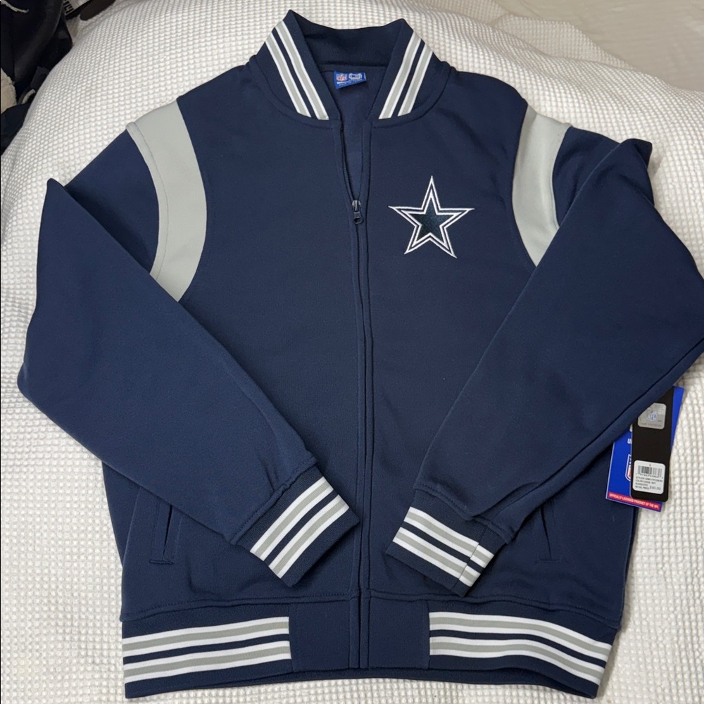 NFL - Dallas Cowboys Navy &Gray Star Logo Zip-Up Jacket - Multiple Sizes (NWT)